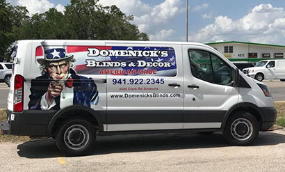 Domenicks Blinds & Decor Installation Van
